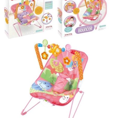 TIIBABY Cartoon Deluxe Bouncer-Pink