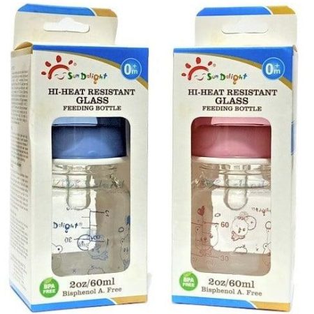 Sun Delight Hi- Heat Resistant Glass Feeding Bottle Standard Neck