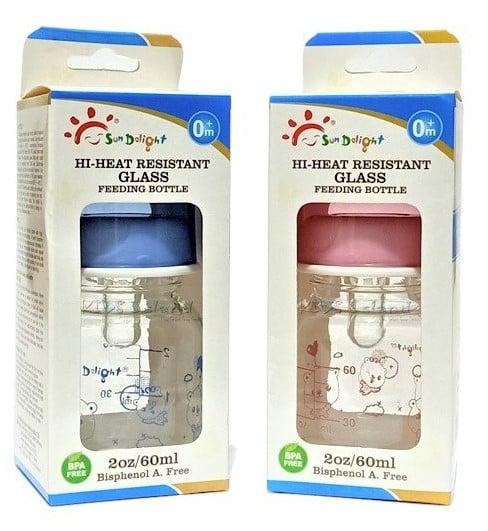 Sun Delight Hi- Heat Resistant Glass Feeding Bottle Standard Neck